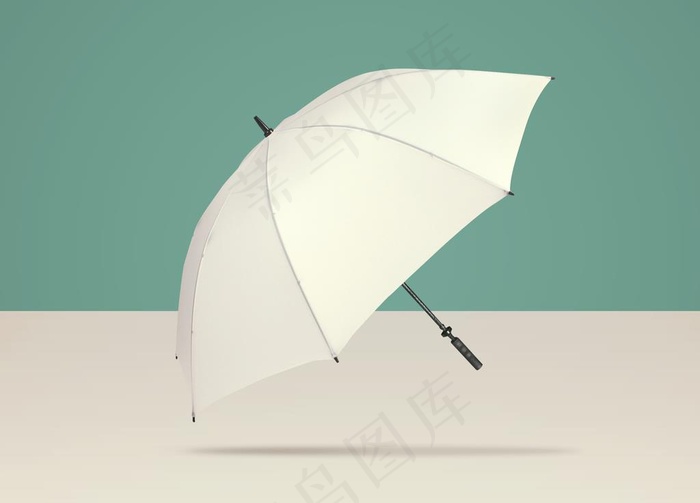 白色雨伞样机图片psd模版下载