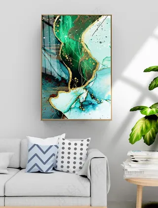 金箔大理石纹理鎏金装饰画图片