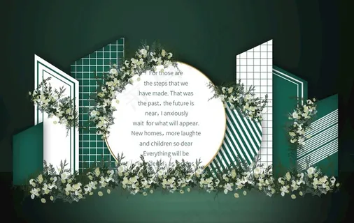 绿色复古婚礼图片