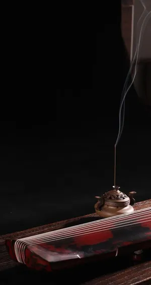 古琴香炉图片