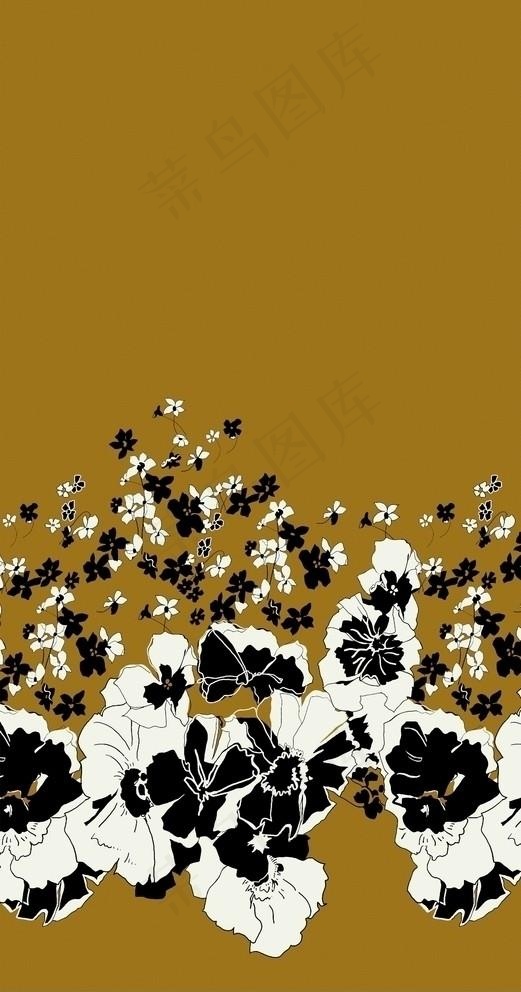 丝巾印花图案 定位花型图片