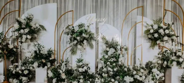 白色浪漫婚礼主背景图片