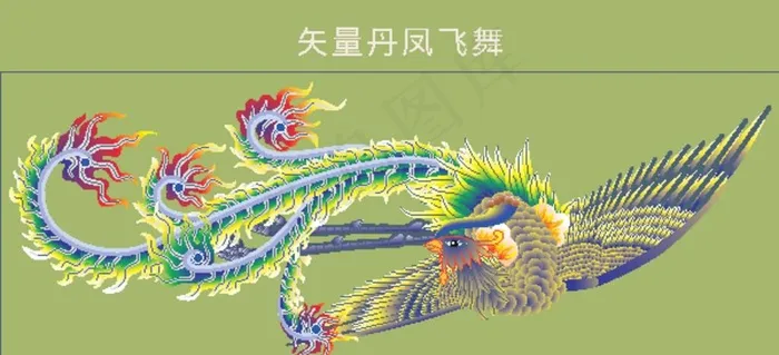 矢量丹凤飞舞图片ai矢量模版下载