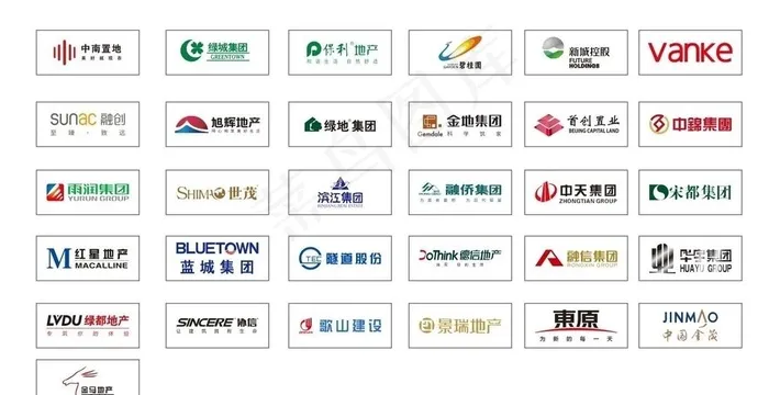 各大房企logo图片cdr矢量模版下载