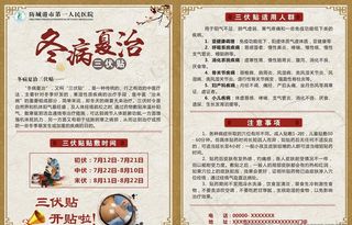 三伏贴单页图片