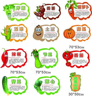 蔬菜简介牌图片