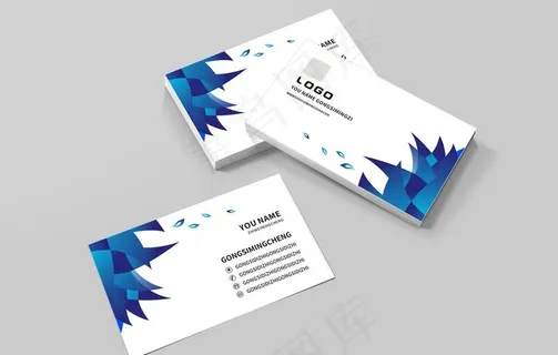 蓝色名片图片
