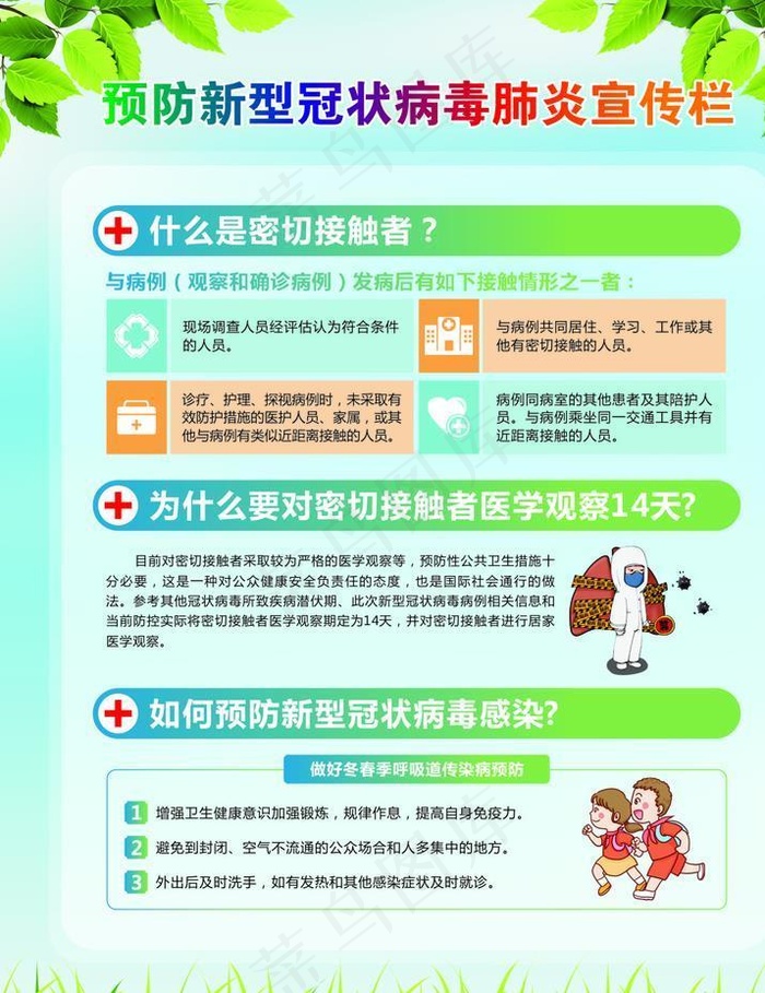 新型冠状病毒宣传栏图片cdr矢量模版下载