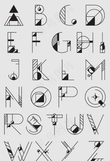 抽象英文字母图片