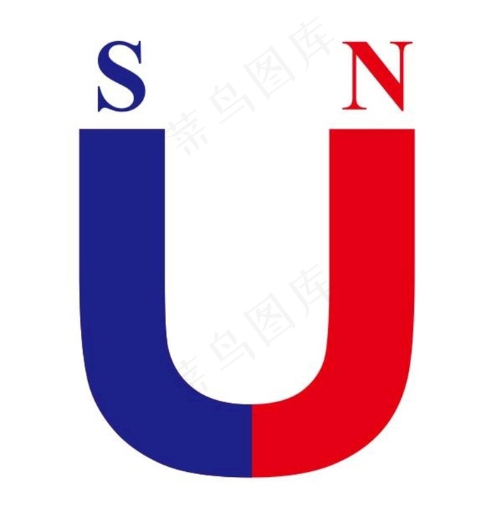 矢量U型磁铁图片