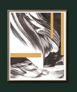 现代黑白抽象装饰画挂画素材图片