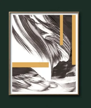 现代黑白抽象装饰画挂画素材图片