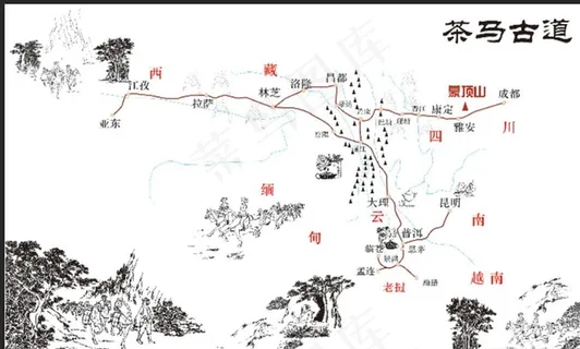 茶马古道地图图片
