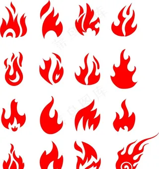 矢量火焰火苗图片