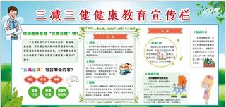 三减三健宣传栏图片
