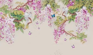花卉背景墙图片