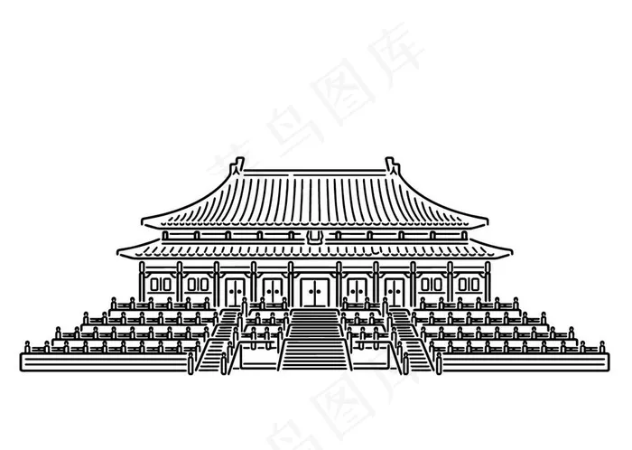 故宫图片ai矢量模版下载