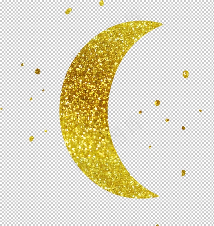 金色月亮星星图片