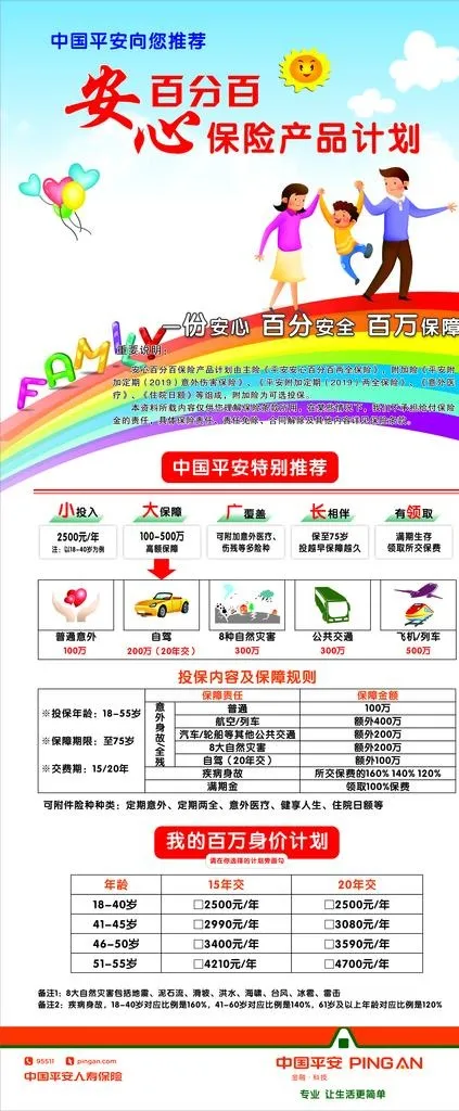 平安安心百分百展架图片cdr矢量模版下载