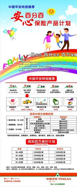 平安安心百分百展架图片