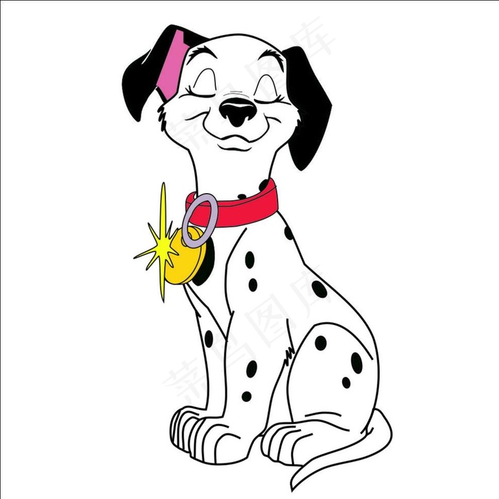 斑点狗图片cdr矢量模版下载