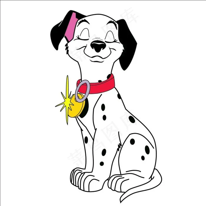 斑点狗图片cdr矢量模版下载