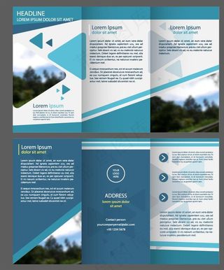 三折页画册传单宣传单DM单模板图片