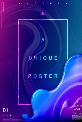 彩色流体艺术海报背景图片