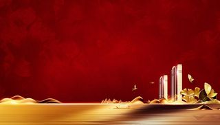 地产开盘 地产认筹 地产红色背图片