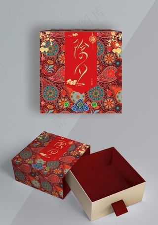 新年年货礼盒包装图片