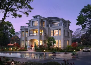 景观 效果图 别墅 园林 素材图片