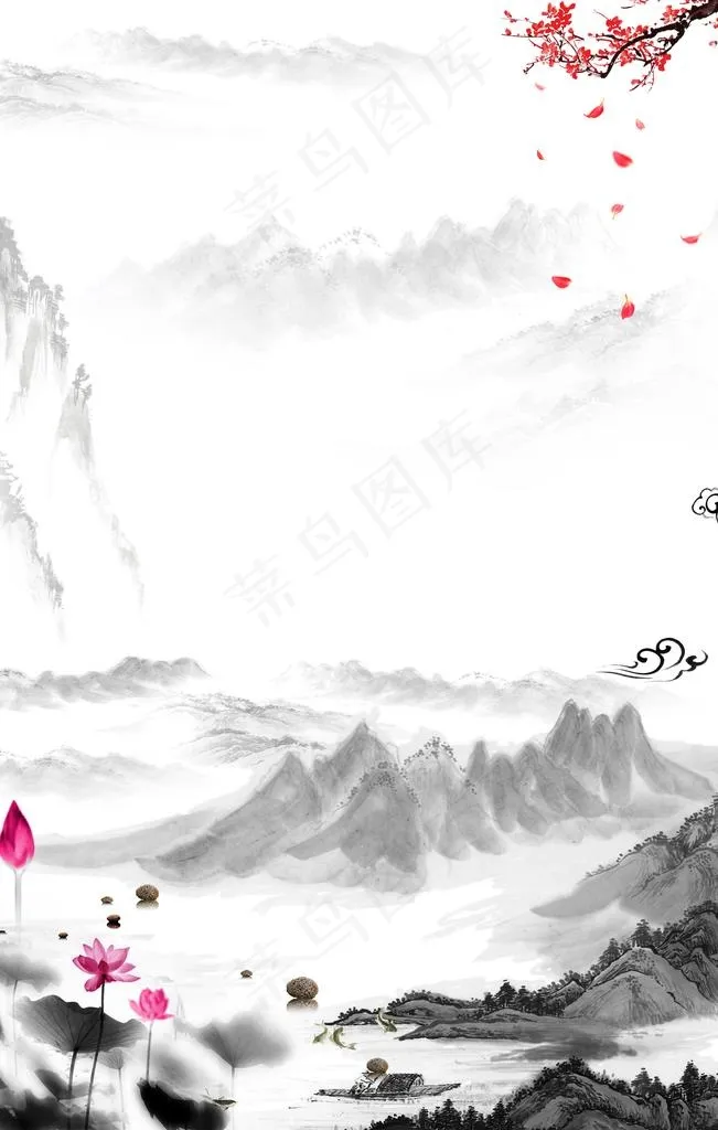 中国风背景图片(3543X5315(DPI:150))psd模版下载