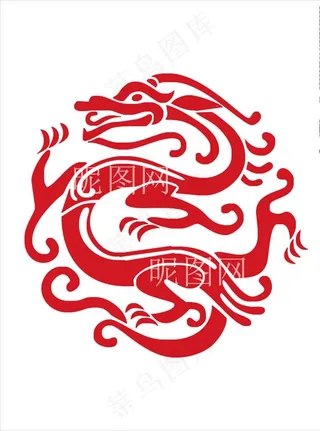 中国龙图腾矢量图免抠元素图片