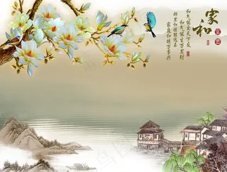 装饰画背景墙图片