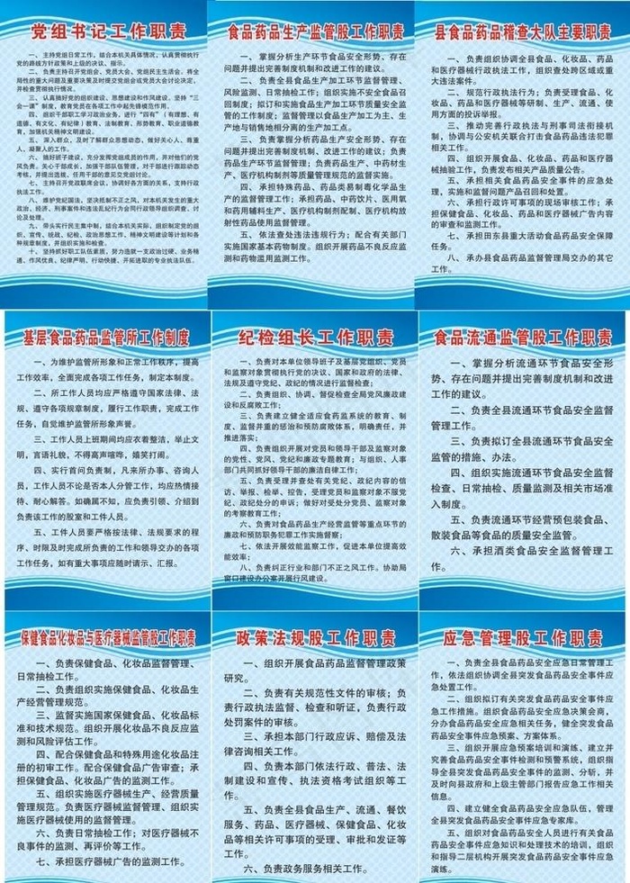 制度 职责图片cdr矢量模版下载