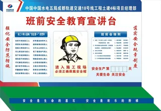 班前安全教育宣讲台图片
