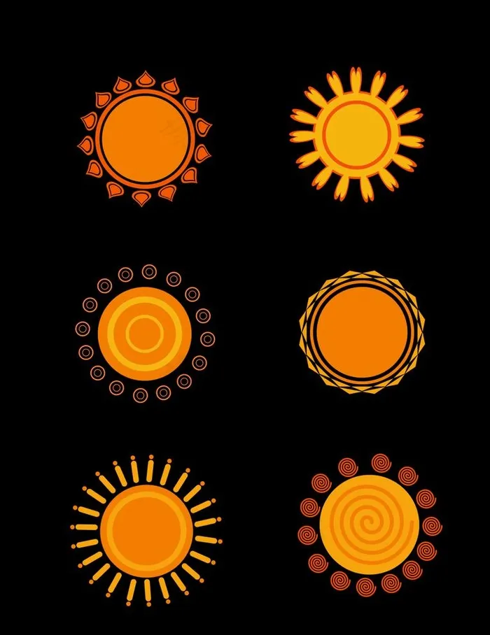 太阳图案图片cdr矢量模版下载