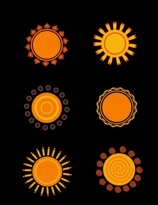 太阳图案图片