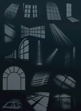 丁达尔光 光效 投影 分层图片