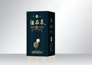白酒包装设计 酒盒设计平面图图片