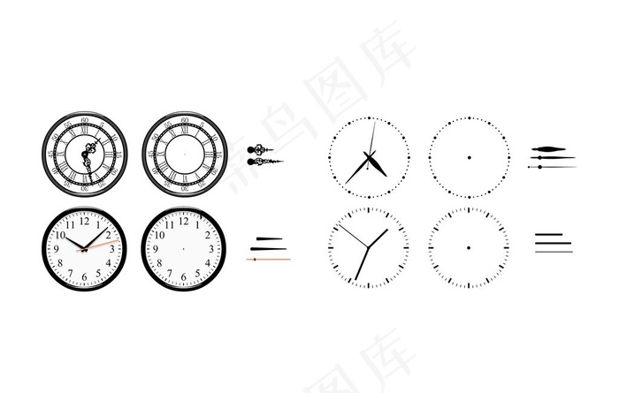时钟图片ai矢量模版下载