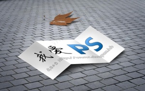 路面折页与落叶图片