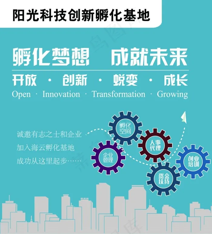 孵化梦想 成就未来图片psd模版下载