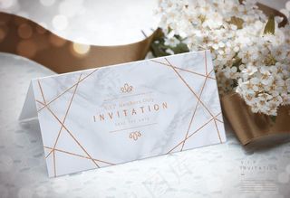 金色理石vip 宴会邀请函图片