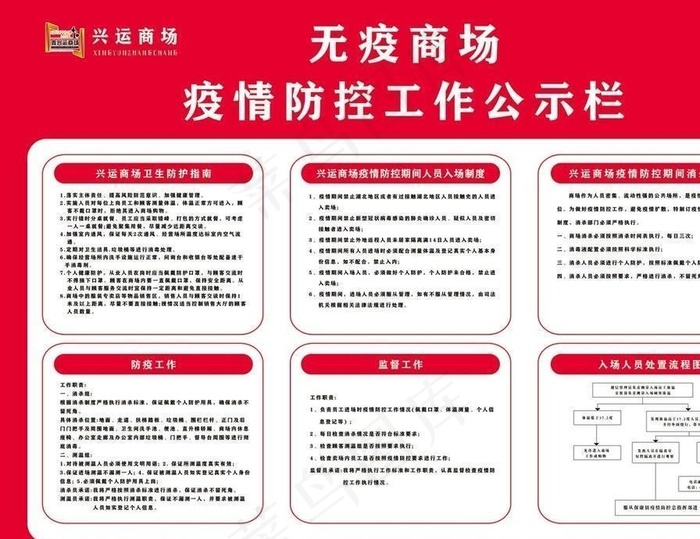 商场疫情公示栏图片psd模版下载