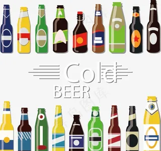啤酒酒瓶 矢量图片