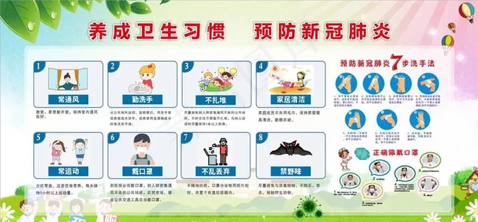 防疫情展板图片