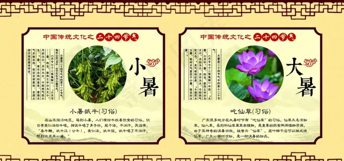 小暑和大暑图片(5669X2835(DPI:60))psd模版下载