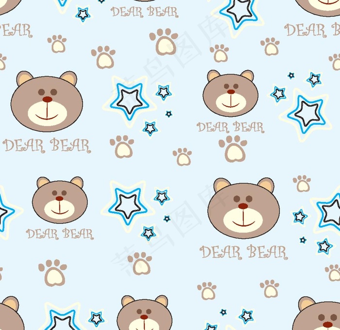 创意水彩植物动物印花图片