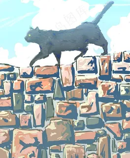 手绘小猫咪图片